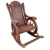 Theo Pure Sheesham Wooden Rocking Chair in Melamine Finish