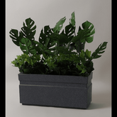 Trueliving Royal Black Polymer Floor Plant Pot width:15.9'' Height:7.9''