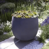 Trueliving Royal Blue Polymer Floor Plant Pot Height:7.9''