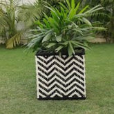 Trueliving Big Black Polymer Floor Plant Pot width:7.9'' Height:7.9''
