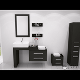 Trueliving Dark Brown Vanity Wash Basin with Cabinet for Bathroom (Standard (Between 20-40 In Width, 30-40 In Height)