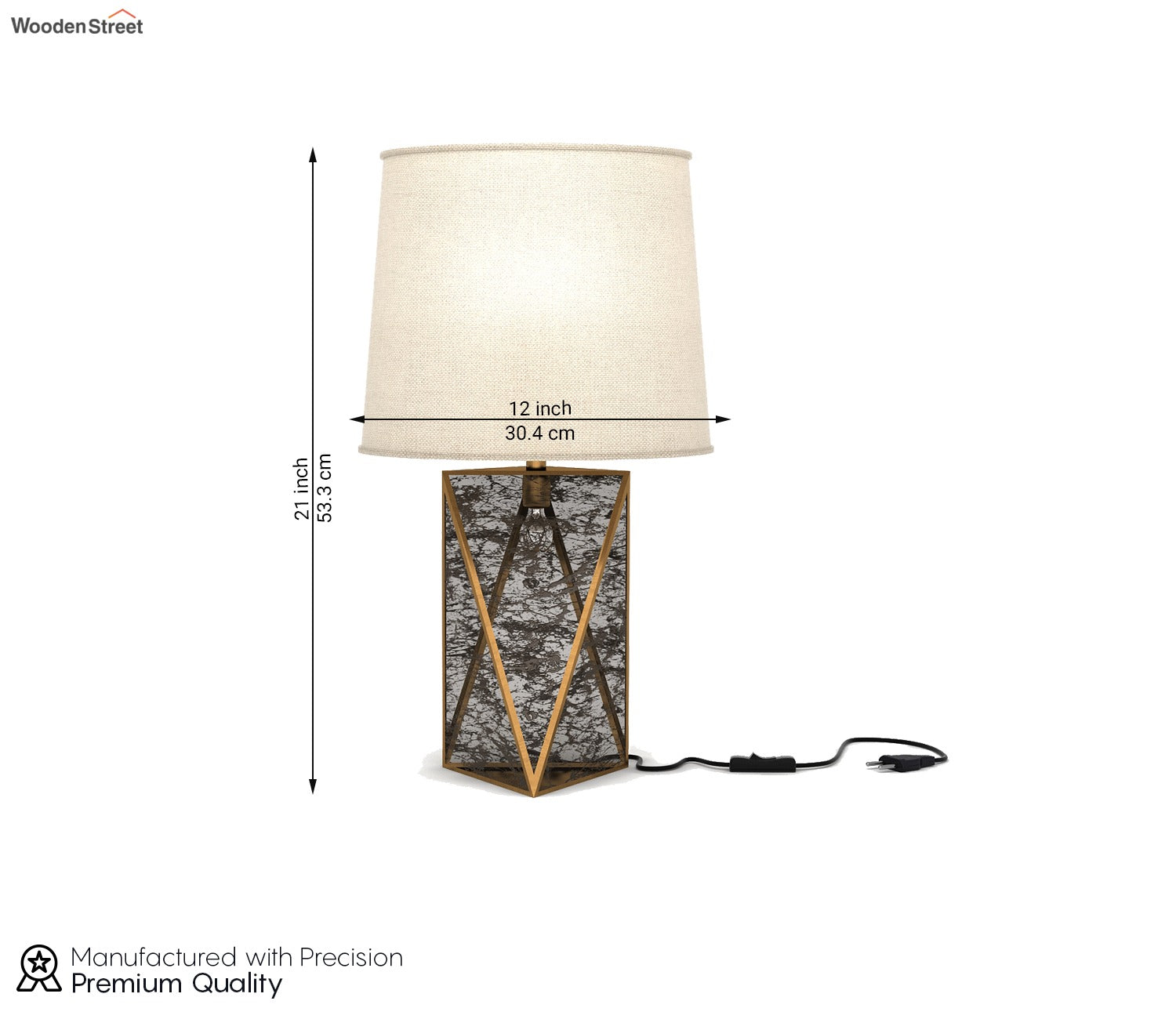 Jewel Antique Glass Table Lamp