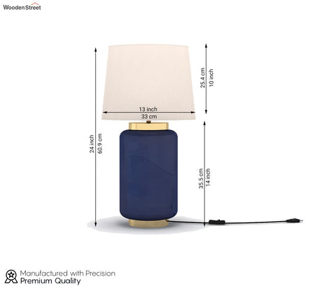 Ceres Metal Blue Table Lamp