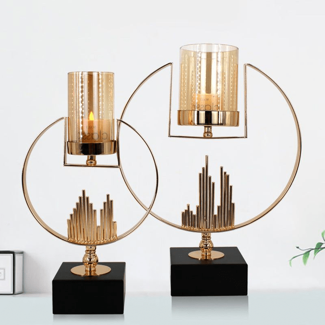 Trueliving Golden Metal Luxury Feel Candle Holder 35 CM