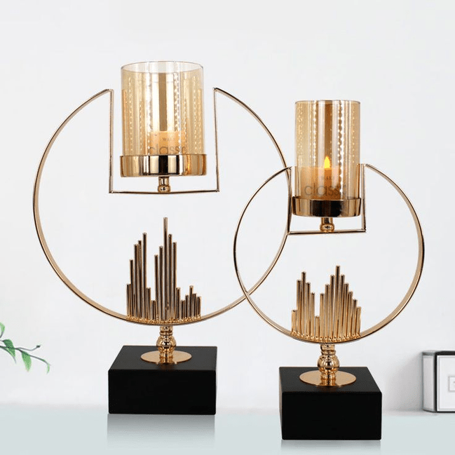 Trueliving Golden Metal Luxury Feel Candle Holder 35 CM