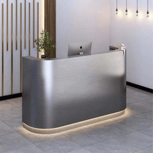 Trueliving Silver Small Reception Table 30D x 100W x 155H Centimeters