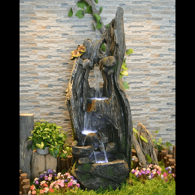 Trueliving Brown Modern Water Fountain Indoor 3 Ft To 1 Ft