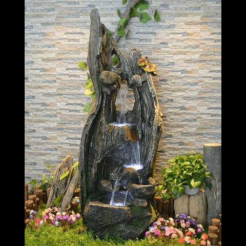 Trueliving Brown Modern Water Fountain Indoor 3 Ft To 1 Ft