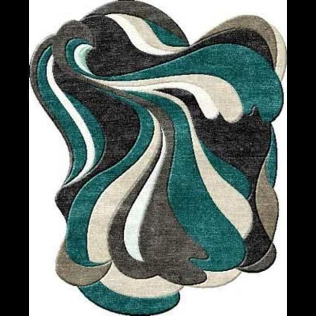 Trueliving ‎Square Rug Multi color Round 4X4 Feet