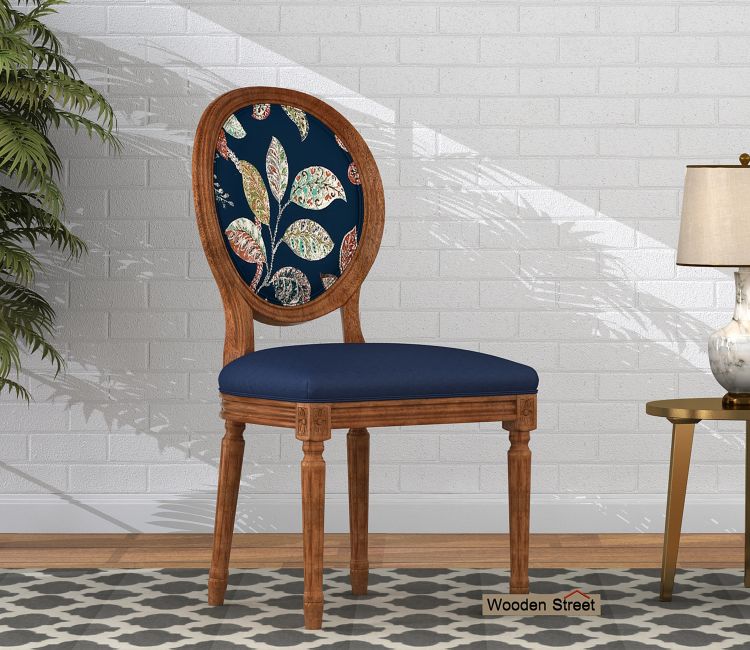 Zen Without Arms Dining Chair (Indigo Ink, Dusky Leaf)