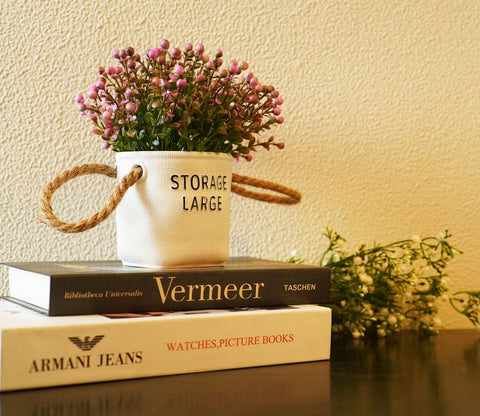 Wonder Artificial Flower With Plastic Pot (Pink)
