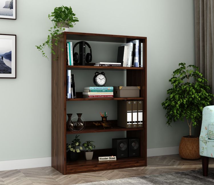 Astra Open Bookshelf (Columbian Walnut Finish)