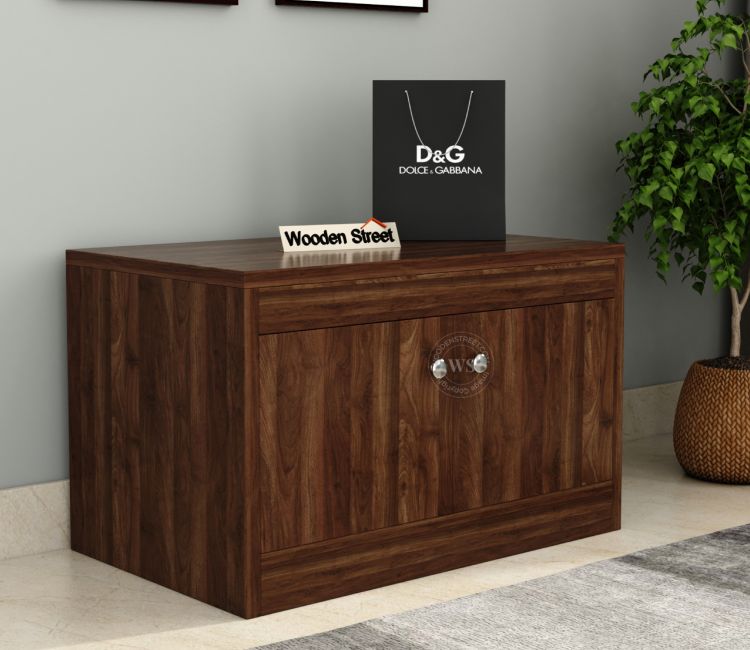 Anton Engineered Wood Shoe Rack without Cushion (Columbian Walnut Finish)