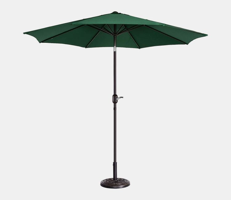 MS Powder Coated Center Poll Waterproof Cloth Outdoor Umbrella (Green)
