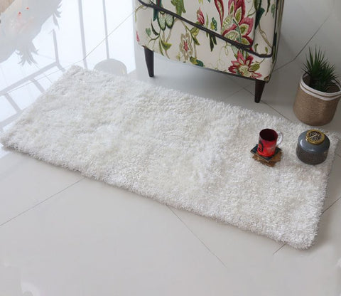 Ivory Soft Shaggy Runner - 5 x 2 Feet