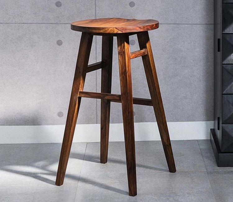 Tokyo Solid Wood Bar Stool in Provincial Teak Finish