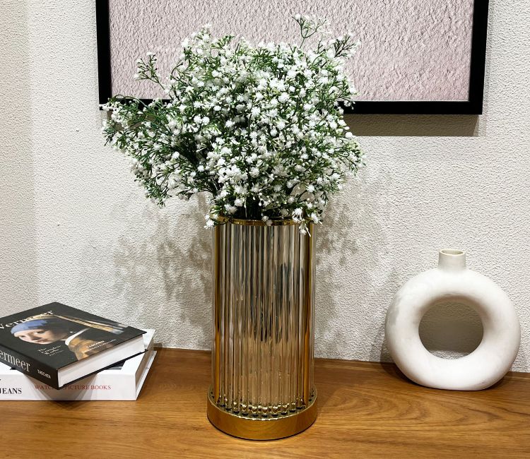 Bloom Golden Shelter Vase (S, Gold)