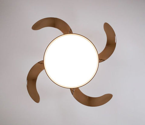 Purity in Motion Lighting Fan-Brown
