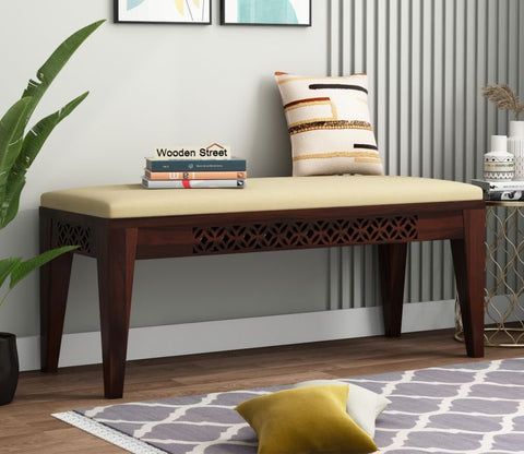 Cambrey Bench without Backrest (Walnut Finish)