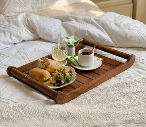 Cruiser Mango Wood Handcrafted Rectangular Serving Tray (Medium)