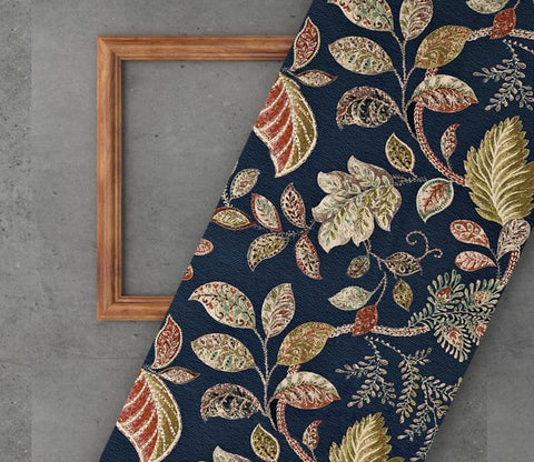 Dusky Leaf Printed 100% Cotton Fabric