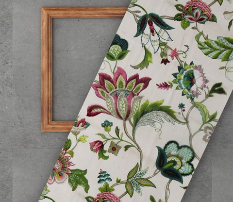 Rose Vineyard Floral Print 100% Cotton Fabric