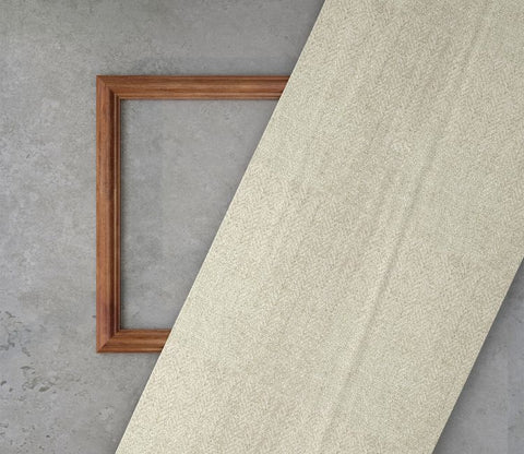 Cottage Ivory Chevron Pattern High GSM Polyspun Fabric