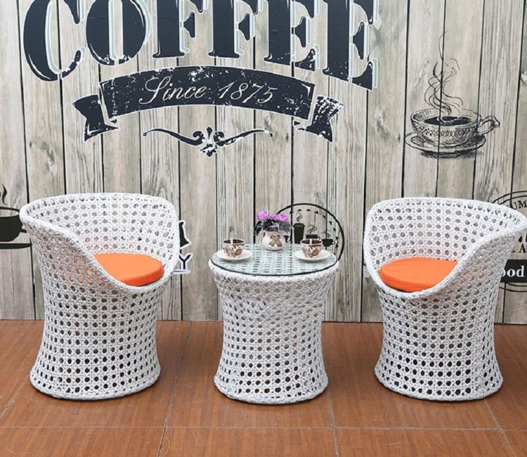 White 2 Seater Balcony Furniture Set