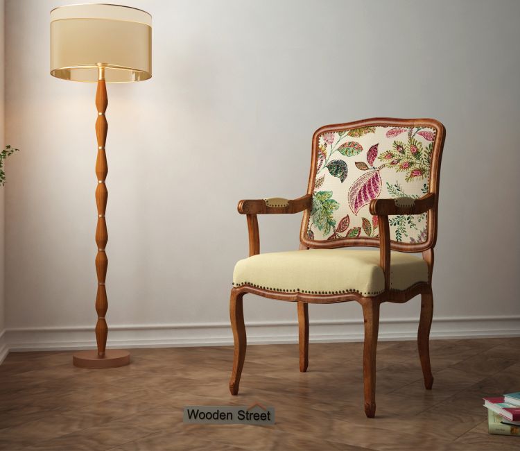 Kelvin Arm Chair (Fabric, Rosy Leaf)