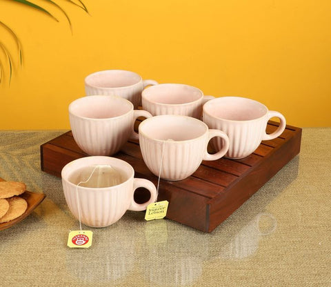 Flamingo Ceramic Tea Cups (Set of 6)