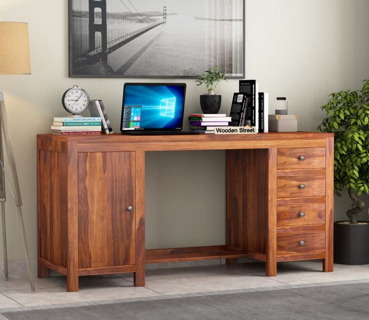 Brason Computer Table (Honey Finish)