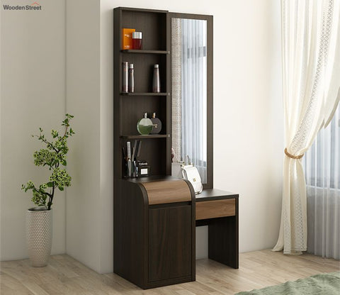 Amazon Engineered Wood Dressing Table in Natural Teak Finish