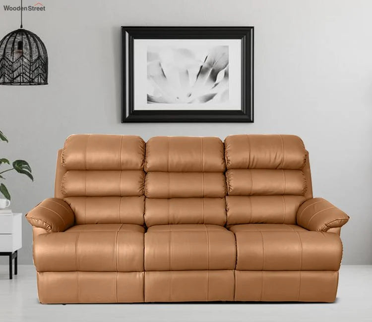 Valencia Three Seater Recliner Sofa (Clay Brown)