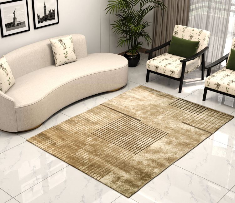 Midtown Grey Abstract Carpet (7.5 x 5 Feet)