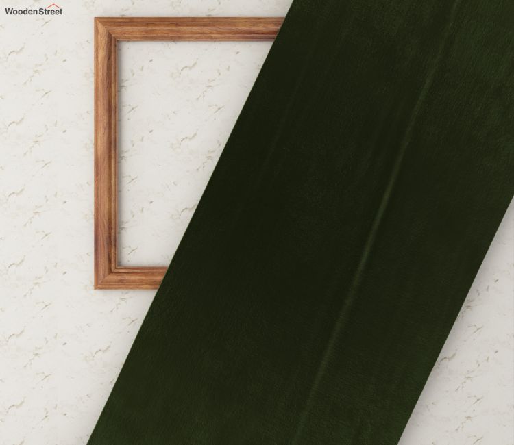 Dark Olive Green Plain 100% Velvet Fabric