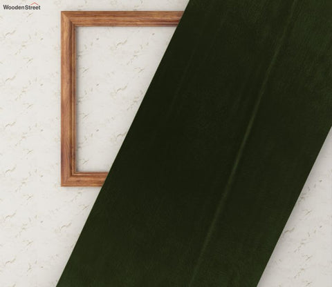 Dark Olive Green Plain 100% Velvet Fabric