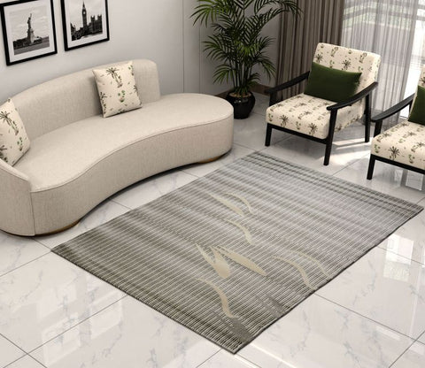 Floret Grey Carpet (7.5 x 5 Feet)