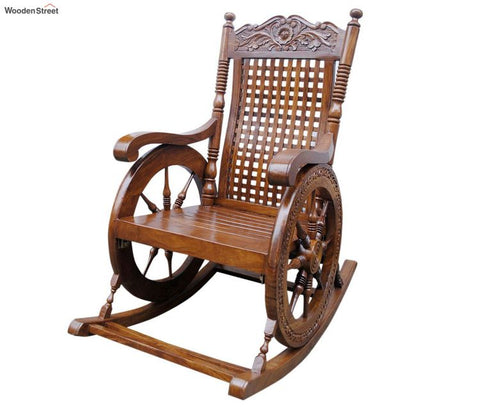 Xavier Hand Carved Wooden Rocking Chair