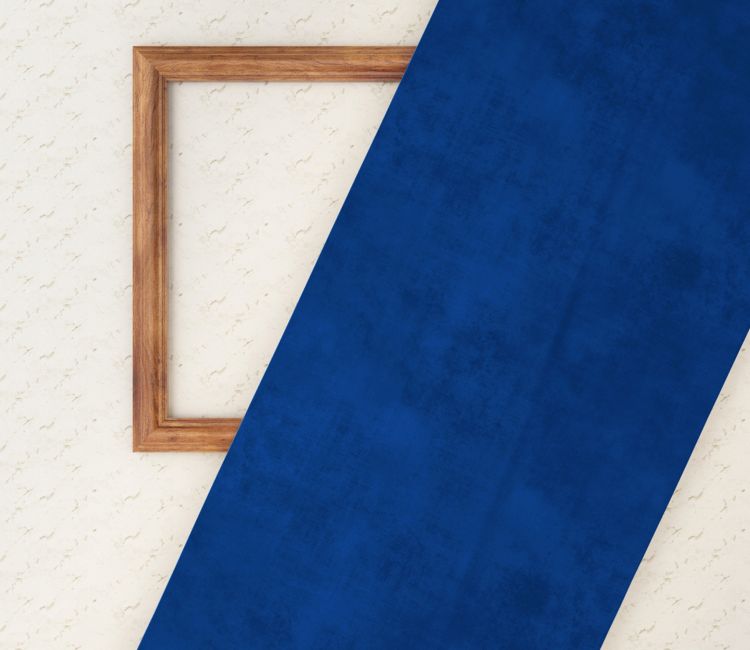 Indigo Blue Plain 100% Velvet Fabric