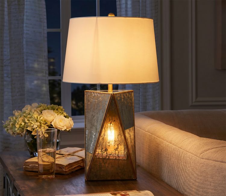 Jewel Antique Glass Table Lamp