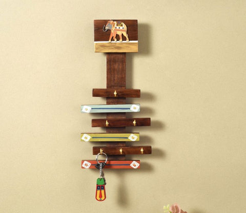 Happy Elephants Stripped Key Hangers