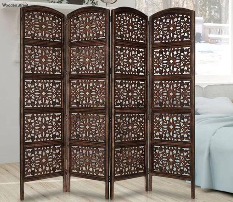 Zayan 4 Panel Carved Wooden Partition