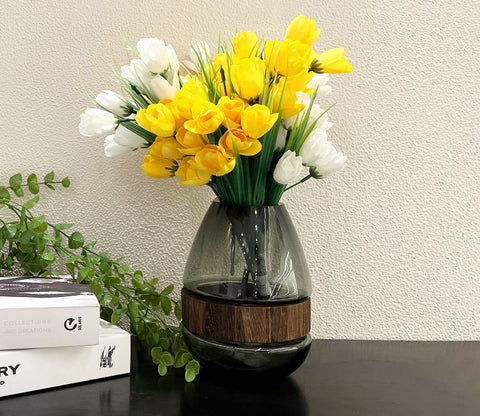 Botanic Wonders Glass Vase (Black, L)