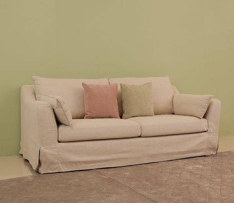 Yana 3 Seater Fabric Sofa (Beach Cream)