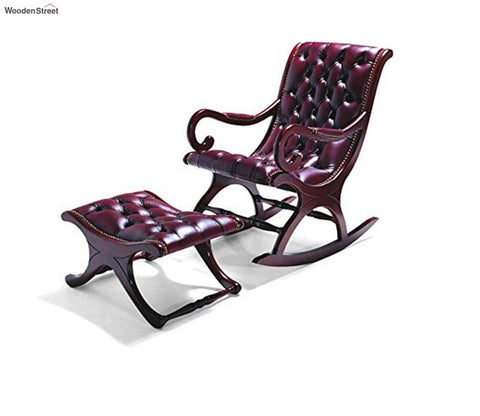 Janet Hand Carved Wooden Rocking Chair