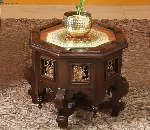 Princess Dark Brown Octagonal Accent Table
