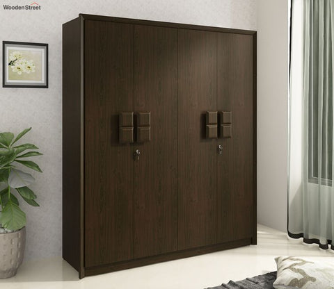 Kosmo Choco 4 Door Wardrobe (Flowery Wenge Finish)