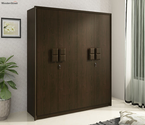 Kosmo Choco 4 Door Wardrobe (Flowery Wenge Finish)