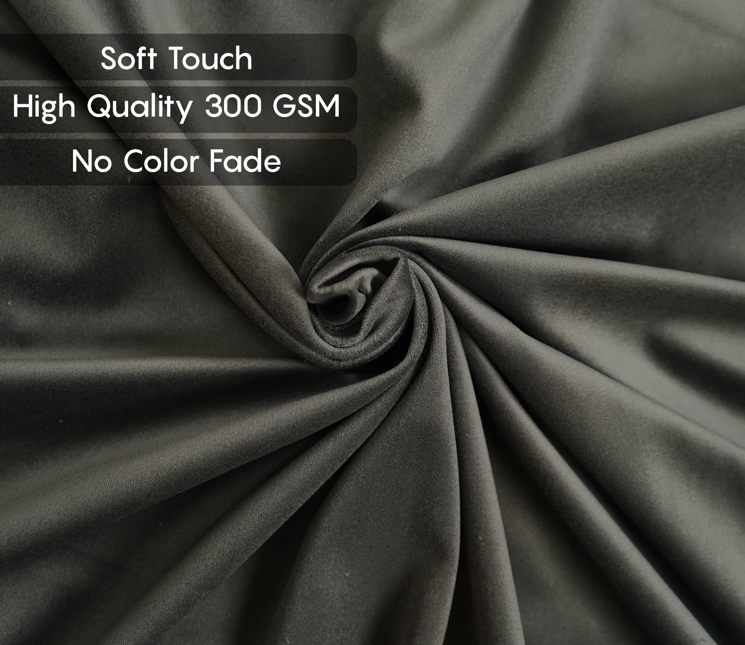 Medusa 3 Seater Fabric Sofa (Velvet, Graphite Grey)