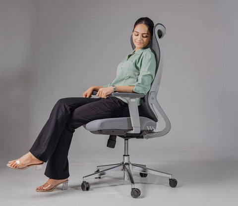 Rowen High Back Mesh Office Chair (Grey)